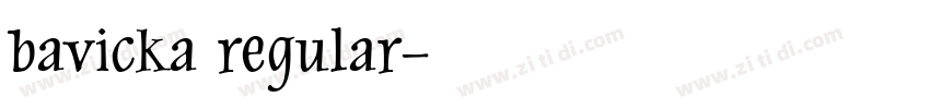 bavicka regular字体转换